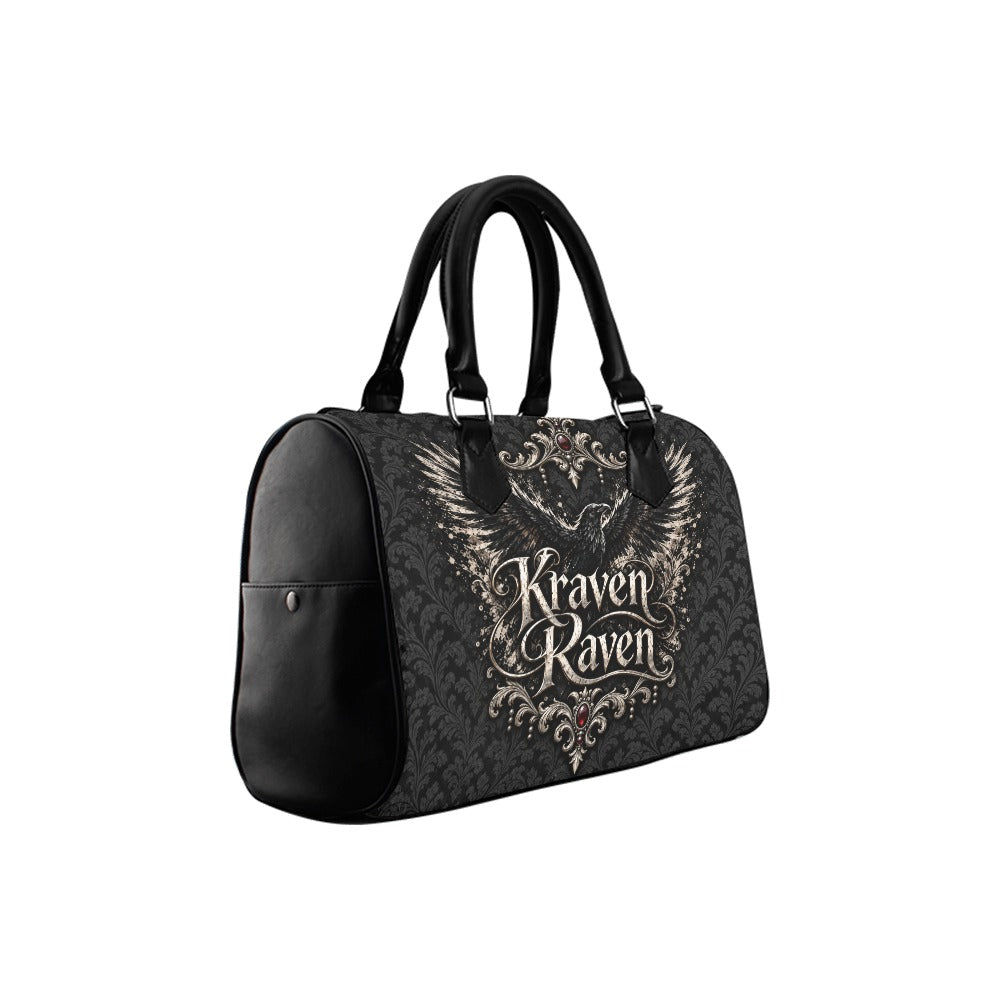 Kraven Raven Signature Gothic Damask Handbag
