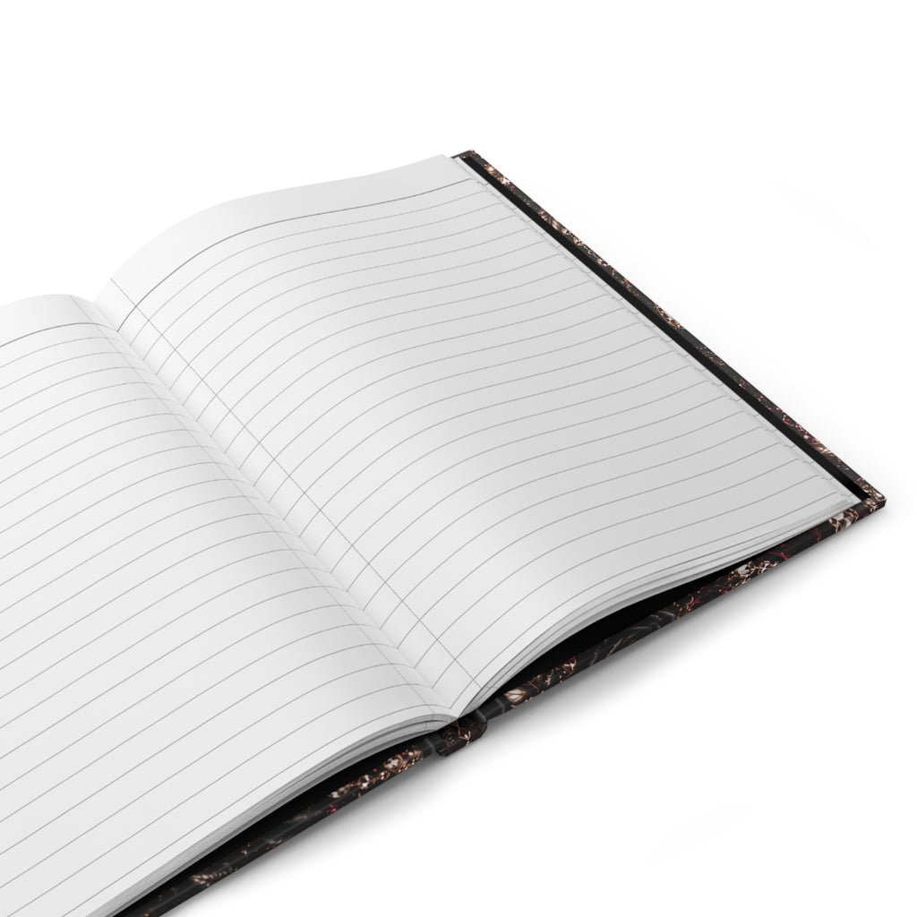 Champagne After Dark Hardcover Journal — “When Darkness Falls, The Magic Shines” Gothic Lined Notebook