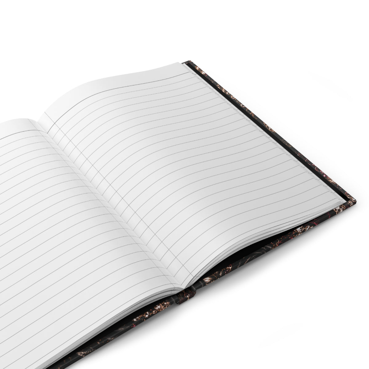 Champagne After Dark Hardcover Journal — “When Darkness Falls, The Magic Shines” Gothic Lined Notebook