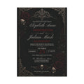 Elegant Gothic Wedding Invitation - Personalized Black & Burgundy Gothic Invitation