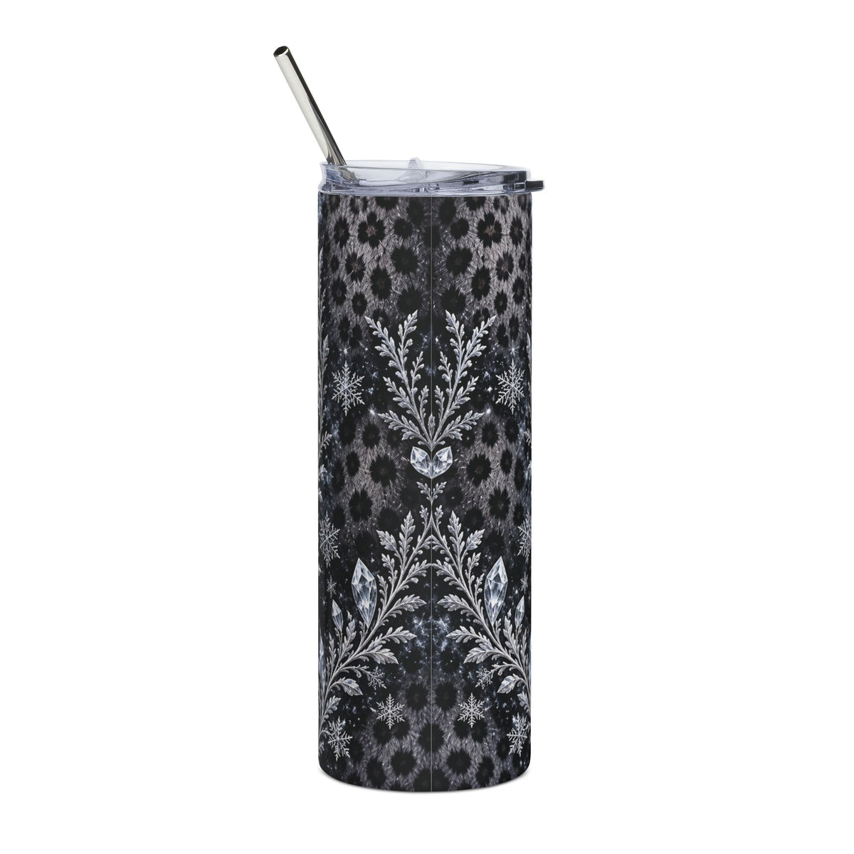 Snow Leopard Groom Tumbler – Icy Silver Winter Wedding Gift, 20 oz
