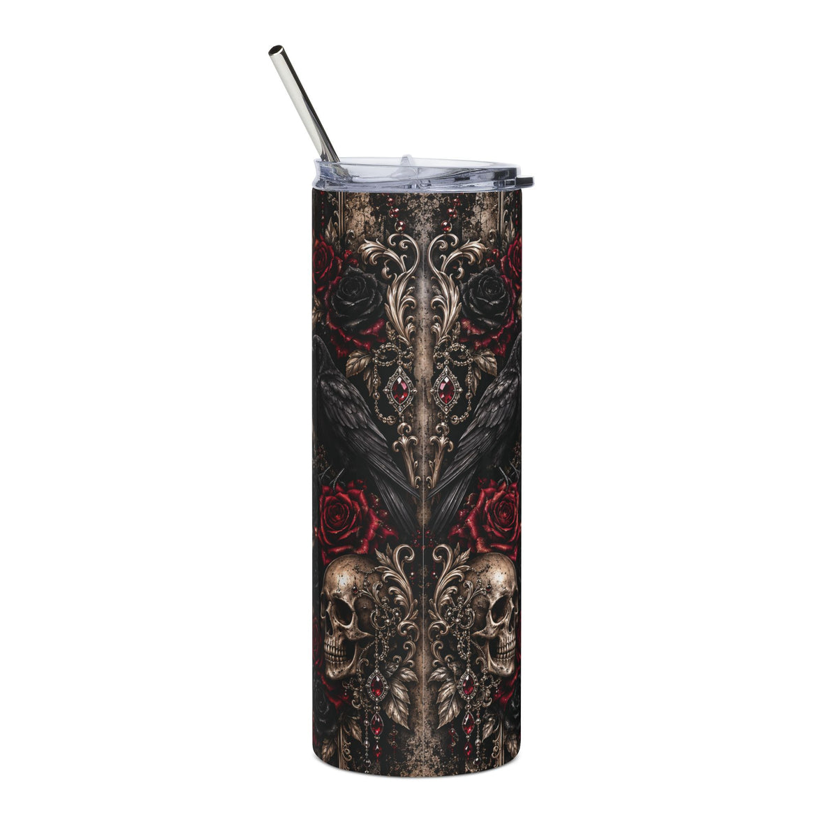Personalized Elegant Gothic Monogram Tumbler – 20 oz Stainless Steel