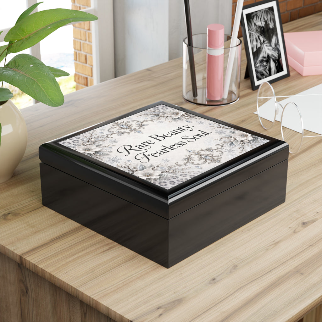 Snow Leopard “Rare Beauty. Fearless Soul.” Jewelry Box