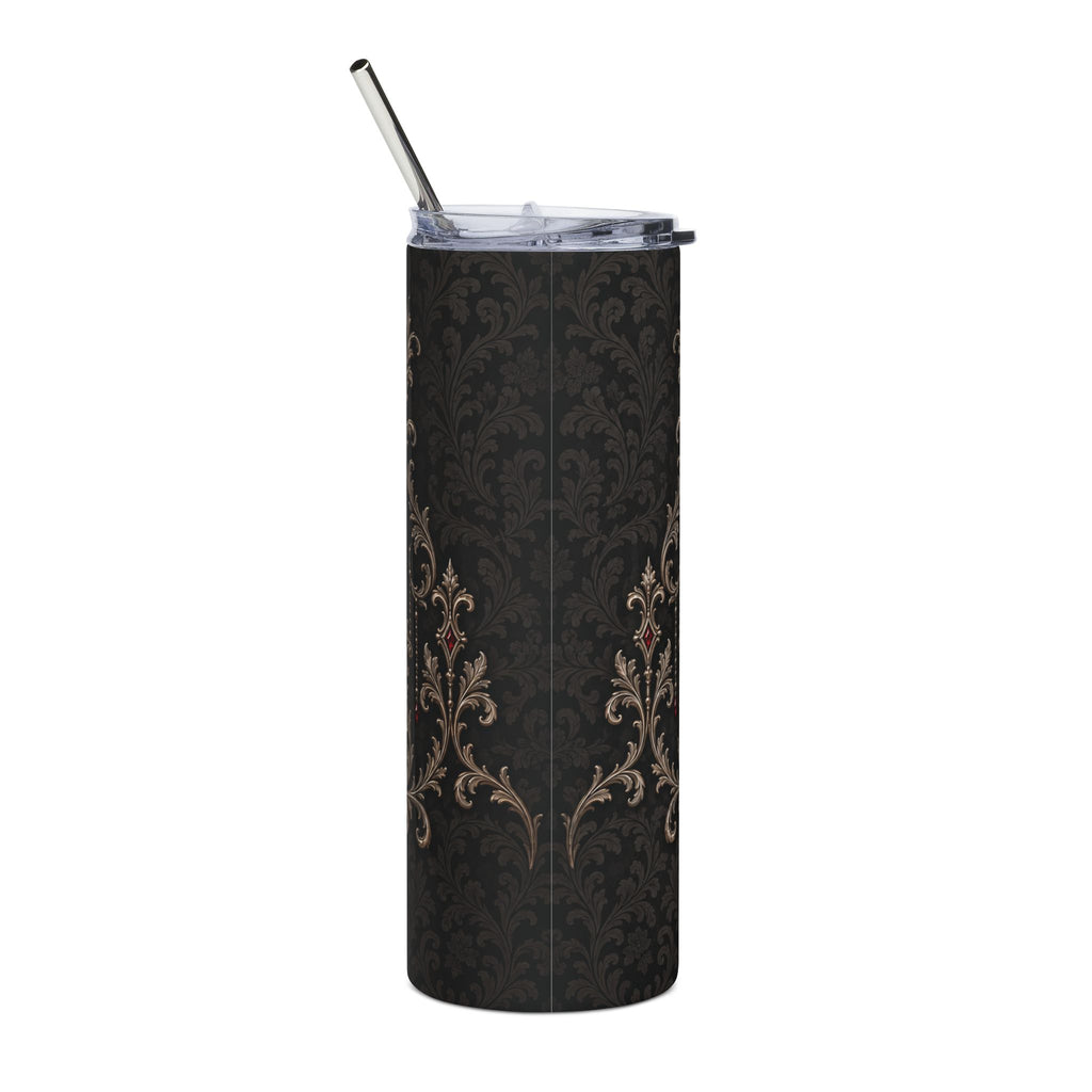Elegant Gothic Groom Tumbler – Crowned Skull Wedding Gift, 20 oz