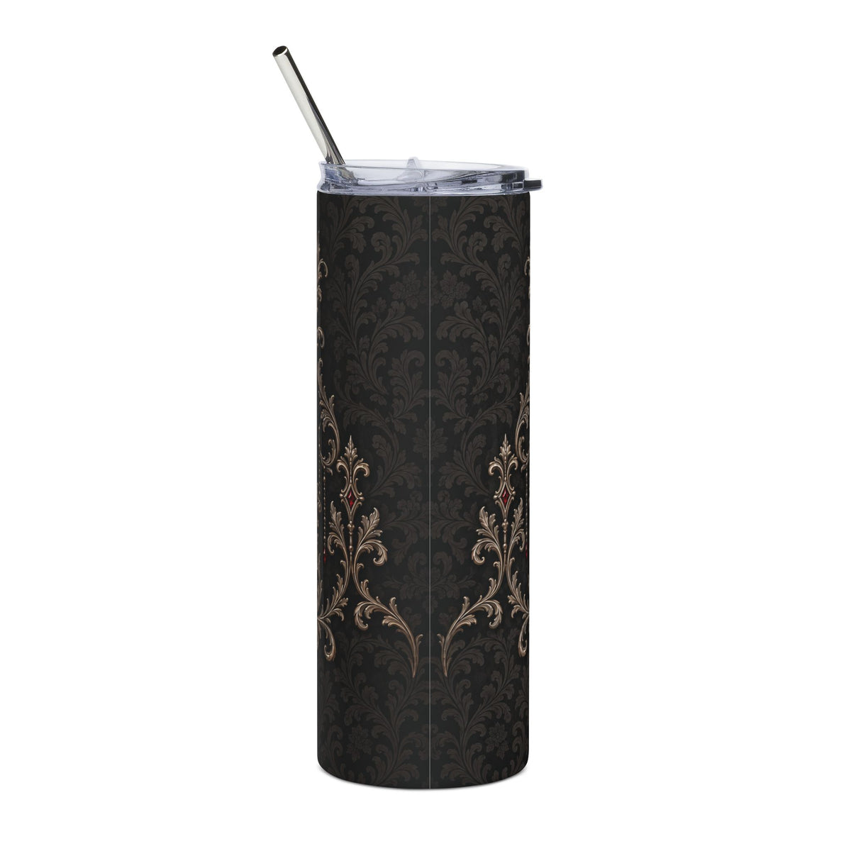 Elegant Gothic Groom Tumbler – Crowned Skull Wedding Gift, 20 oz