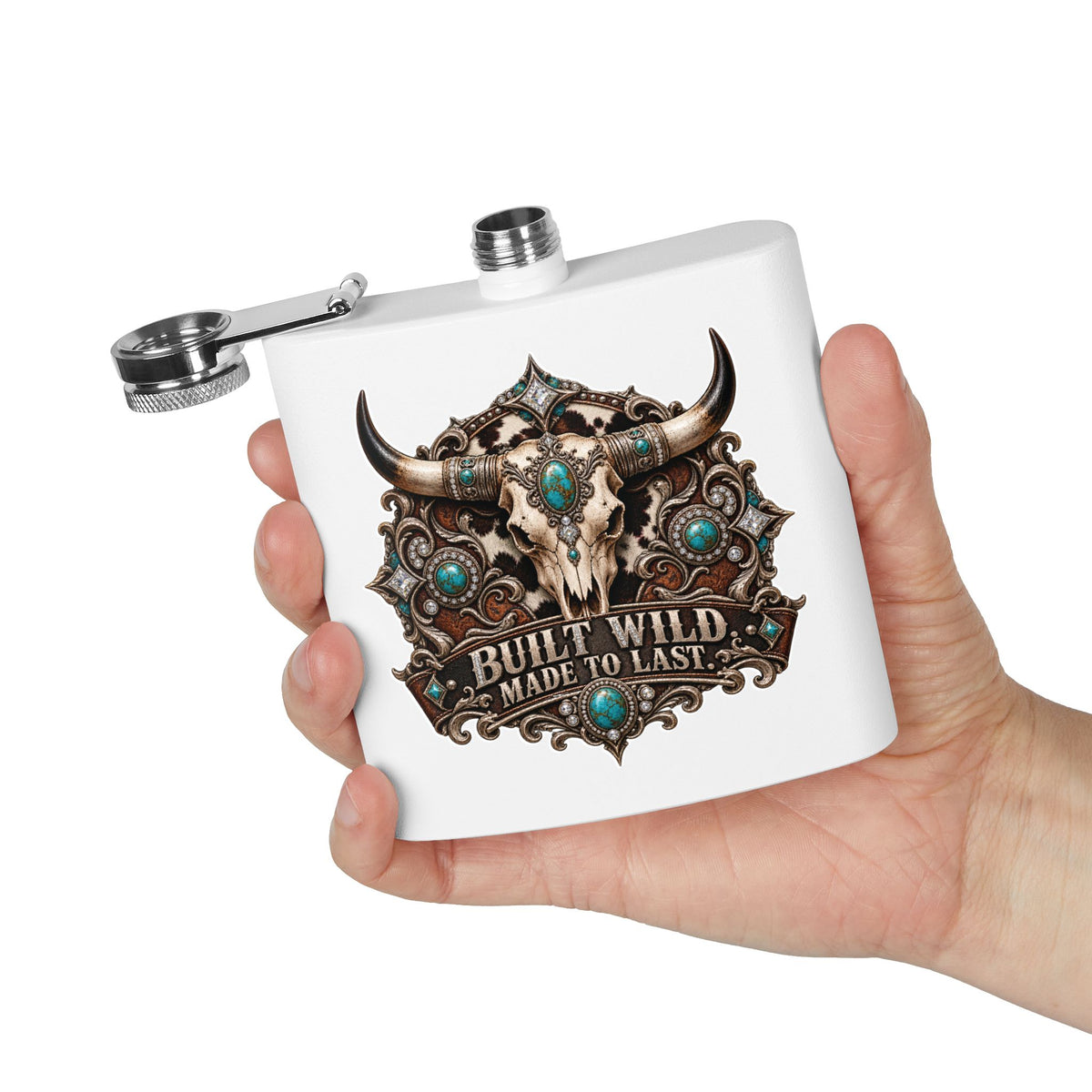 Built Wild. Made to Last. 6oz Stainless Steel Flask – Dust & Diamonds Collection | Kraven Raven Designs