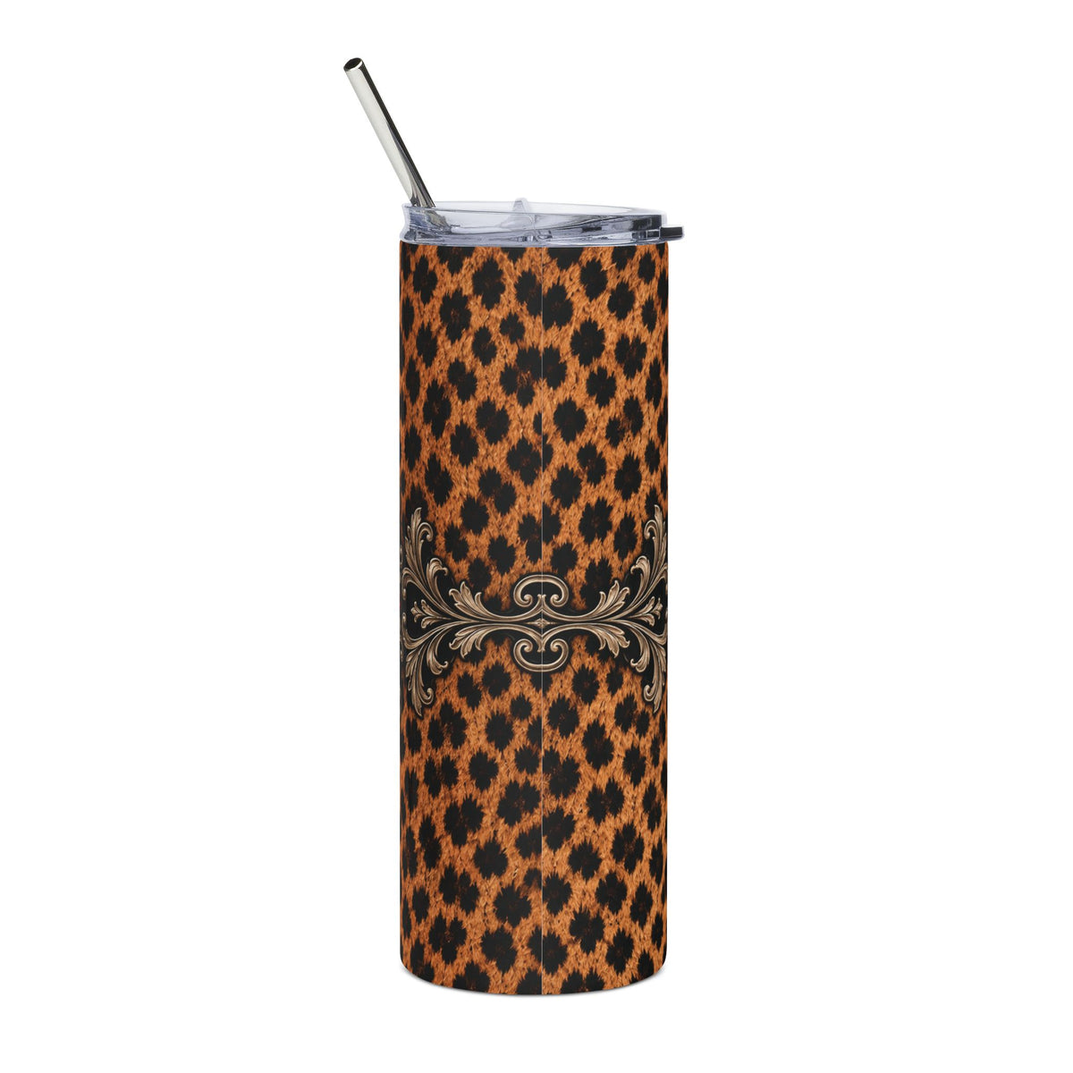 Wildly in Love Groom Tumbler – Cheetah Print & Burgundy Jewel Wedding Gift, 20 oz