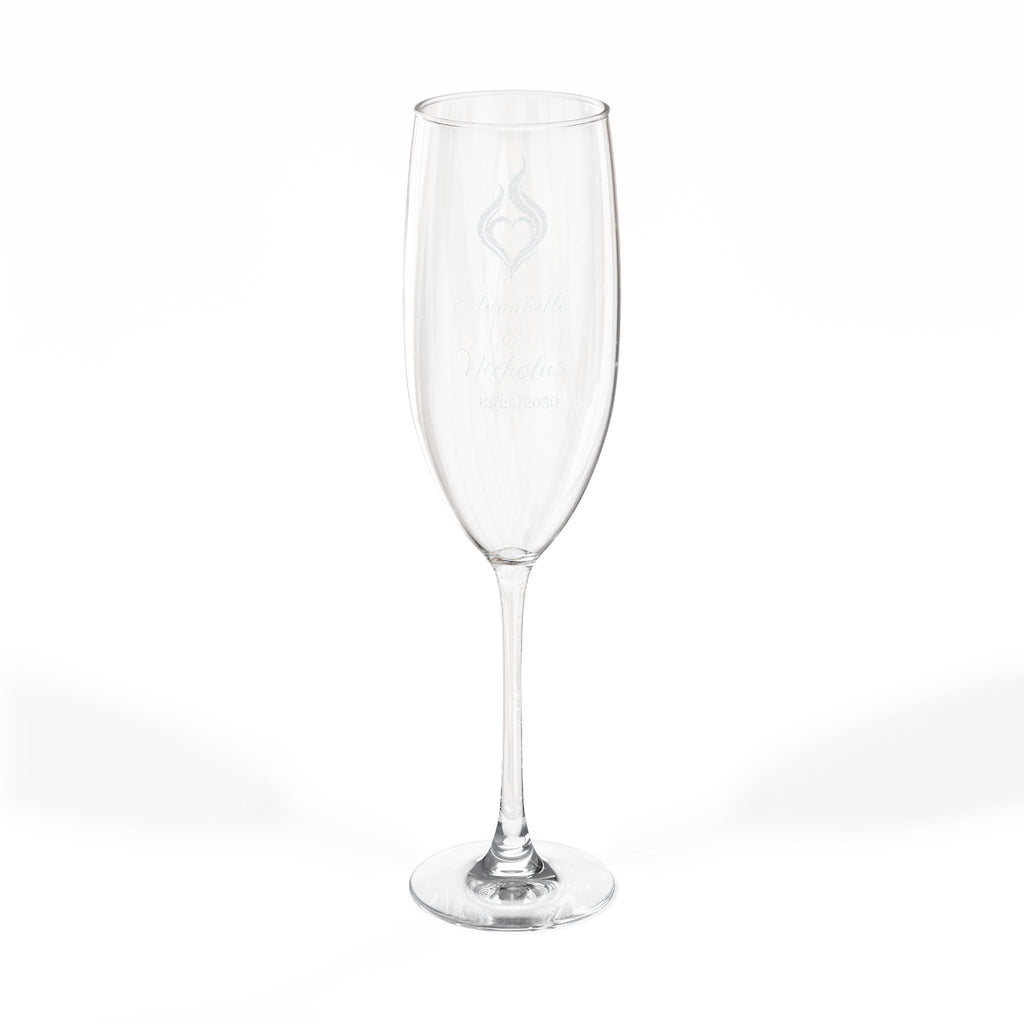 Wildly in Love Personalized Engraved Champagne Flute — 8 oz, Single Glass