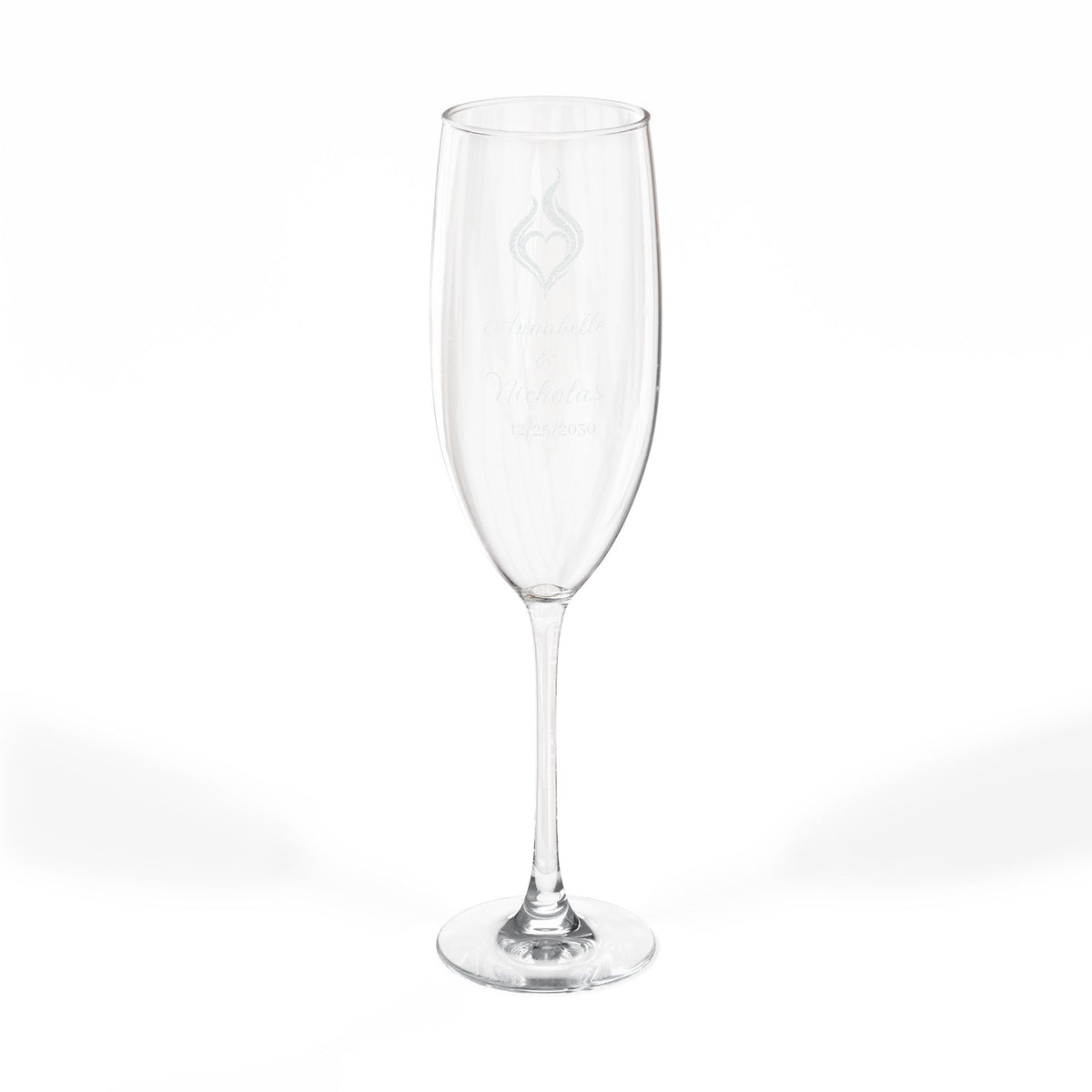 Wildly in Love Personalized Engraved Champagne Flute — 8 oz, Single Glass