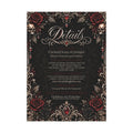 Elegant Gothic Details Card – Personalized Wedding Details