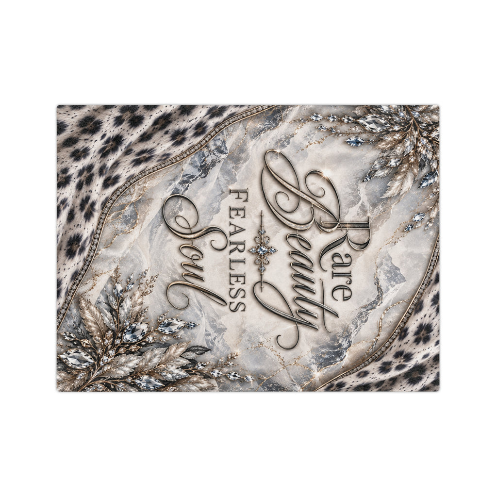 Snow Leopard™ Velveteen Plush Blanket – Rare Beauty. Fearless Soul.