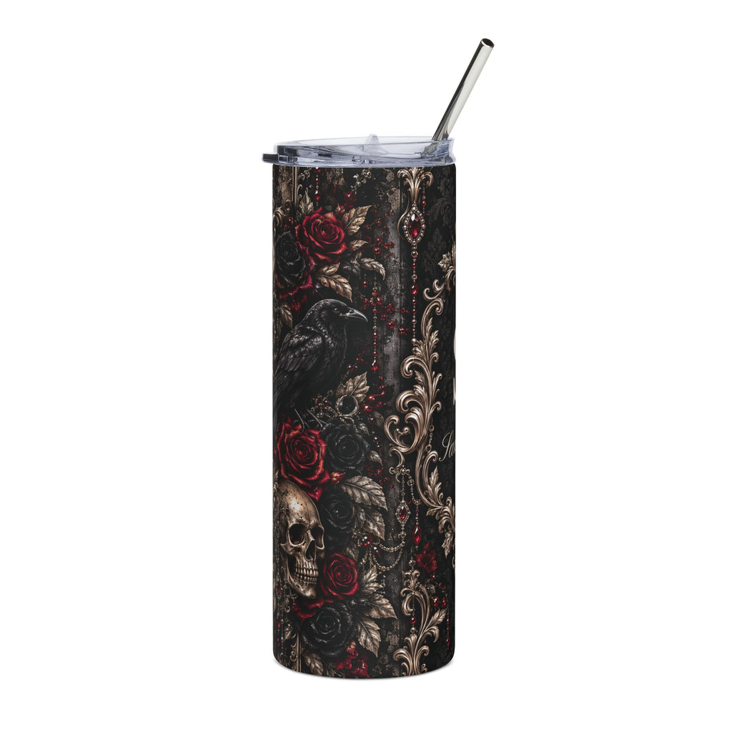 Personalized Elegant Gothic Monogram Tumbler – 20 oz Stainless Steel