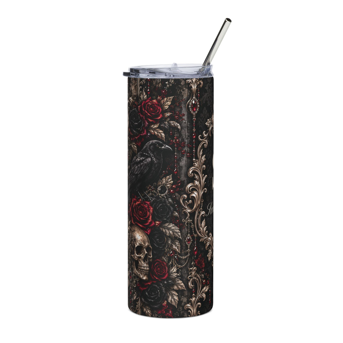 Personalized Elegant Gothic Monogram Tumbler – 20 oz Stainless Steel