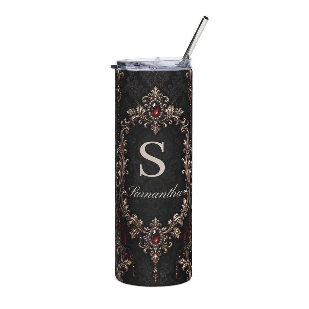 Personalized Elegant Gothic Monogram Tumbler – 20 oz Stainless Steel
