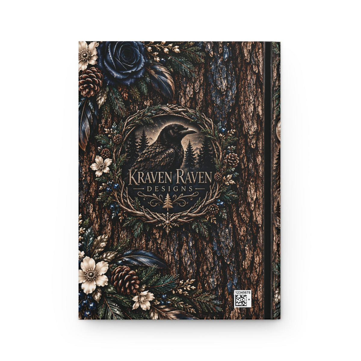 Moonlit Timber Hardcover Journal — “Chasing Dreams by Moonlight” Rustic Woodland Lined Notebook