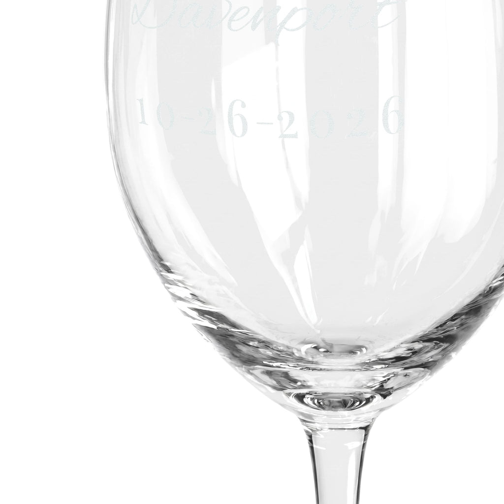 Elegant Gothic Personalized Engraved Champagne Flute — 8 oz, Single Glass