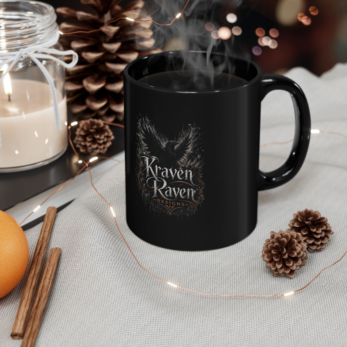 Kraven Raven Black Logo Mug (11oz & 15oz)