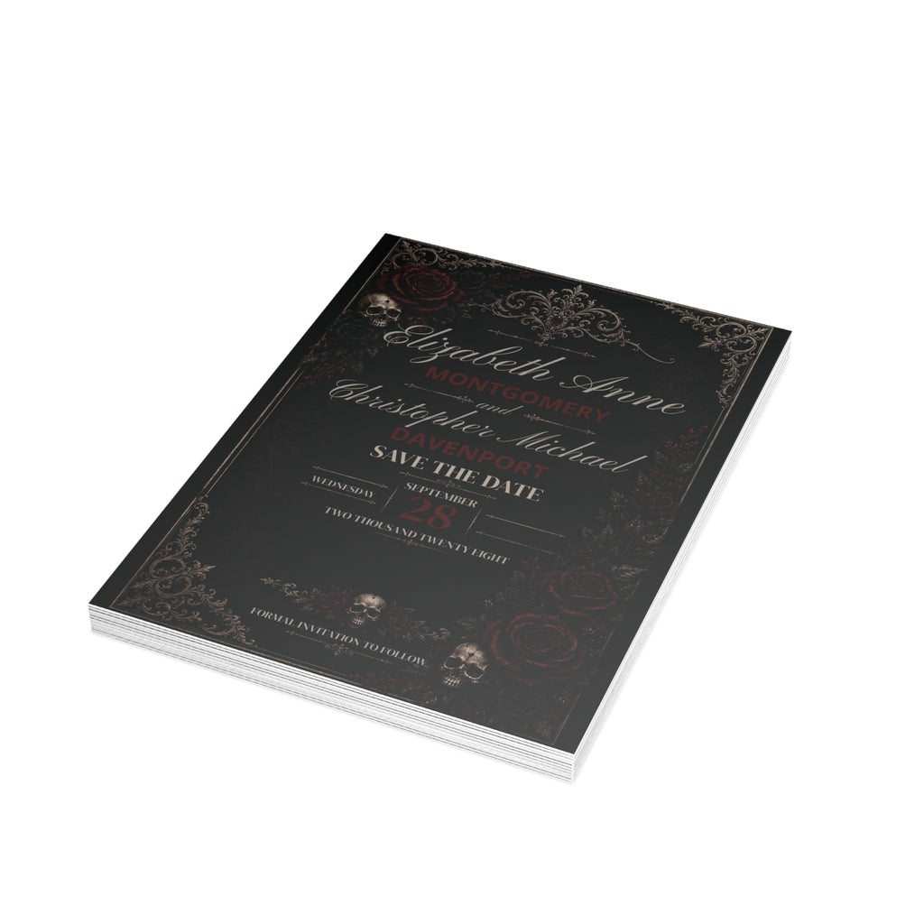 Elegant Gothic Save the Date – Personalized Gothic Wedding Card