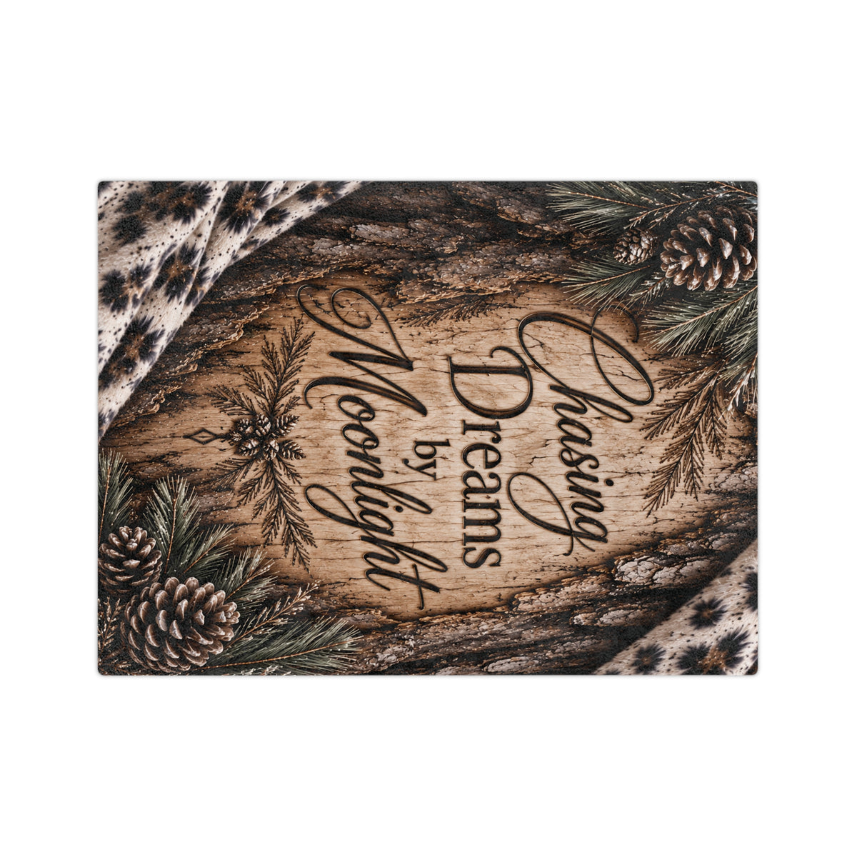 Moonlit Timber™ Velveteen Plush Blanket – Chasing Dreams by Moonlight