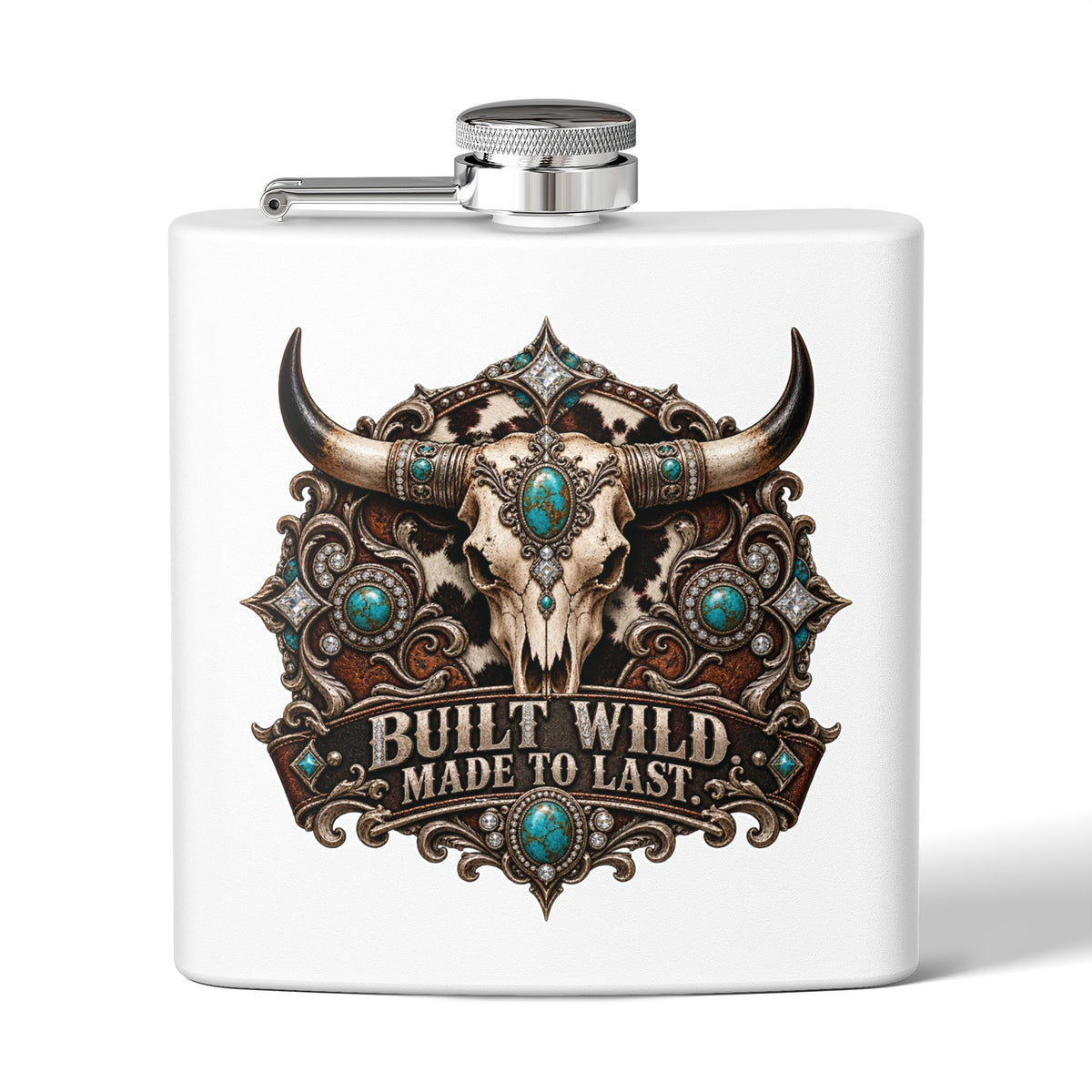 Built Wild. Made to Last. 6oz Stainless Steel Flask – Dust & Diamonds Collection | Kraven Raven Designs