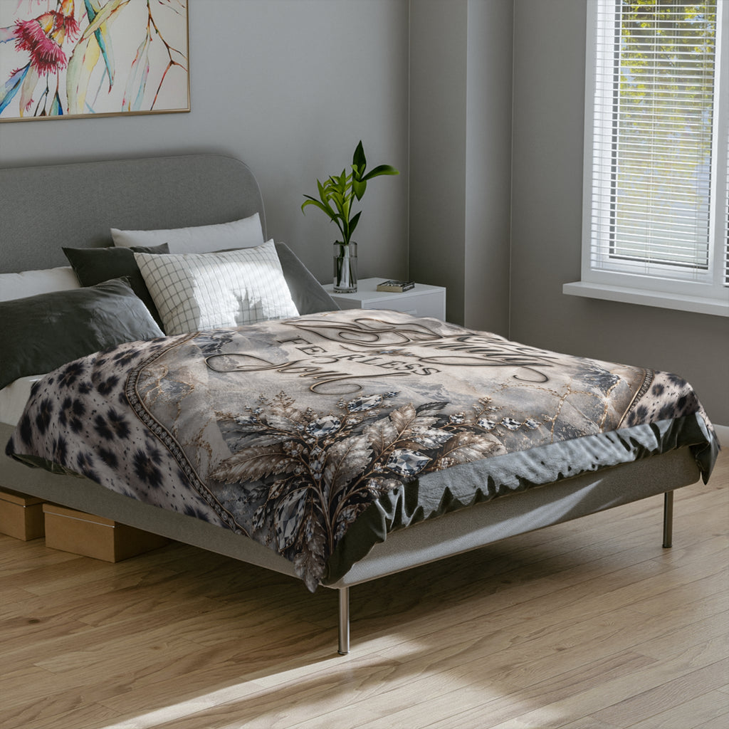 Snow Leopard™ Velveteen Plush Blanket – Rare Beauty. Fearless Soul.
