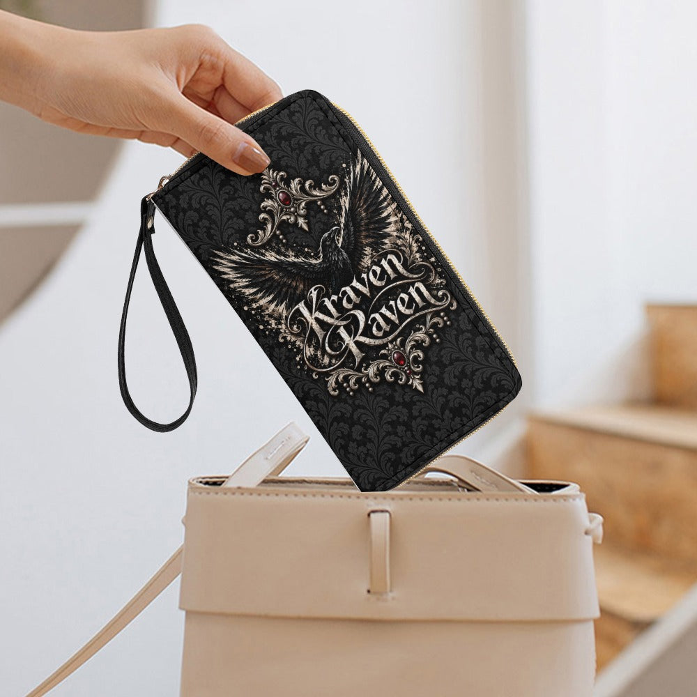 Kraven Raven Signature Gothic Damask Wristlet Wallet
