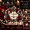 Personalized Gothic Wedding Keepsake – Custom Names & Wedding Date | Elegant Gothic Collection | Kraven Raven Designs