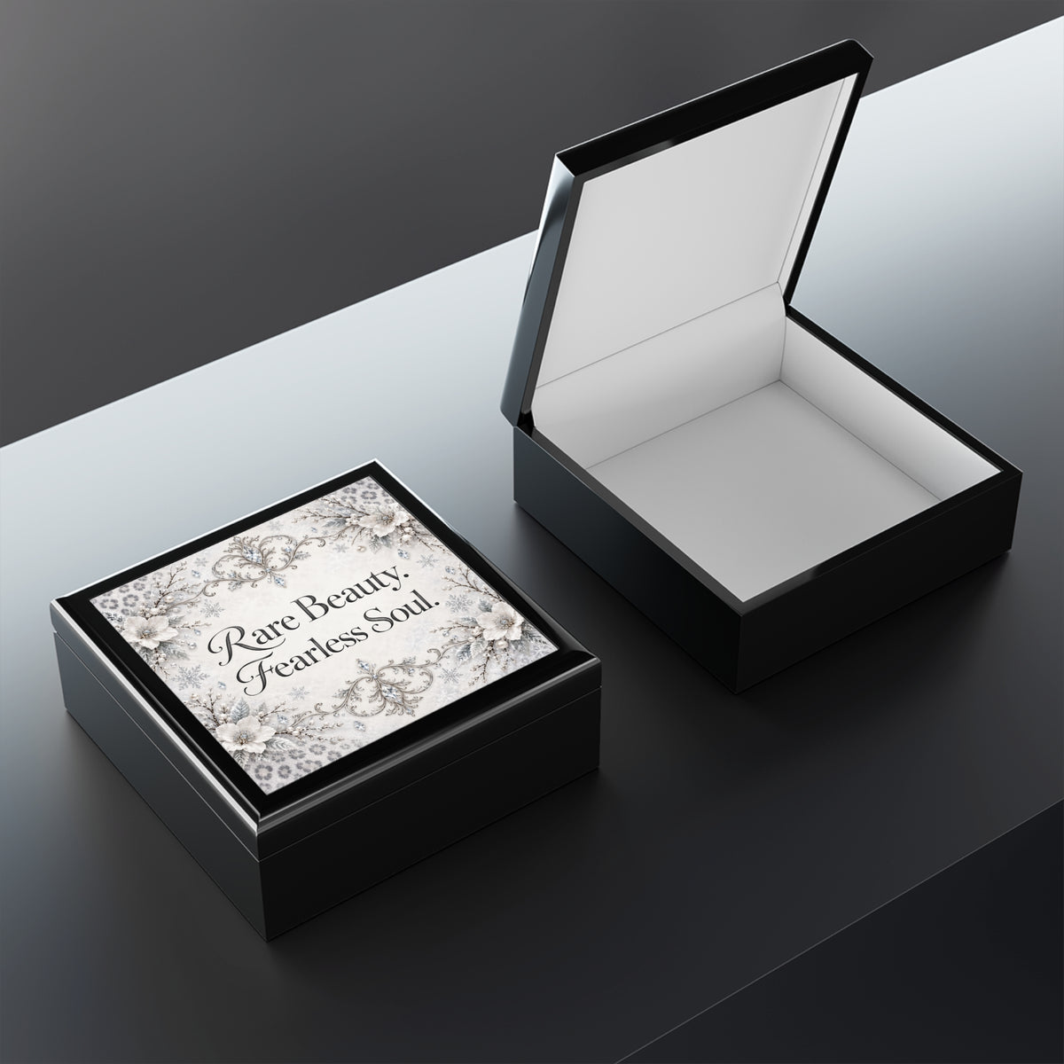 Snow Leopard “Rare Beauty. Fearless Soul.” Jewelry Box