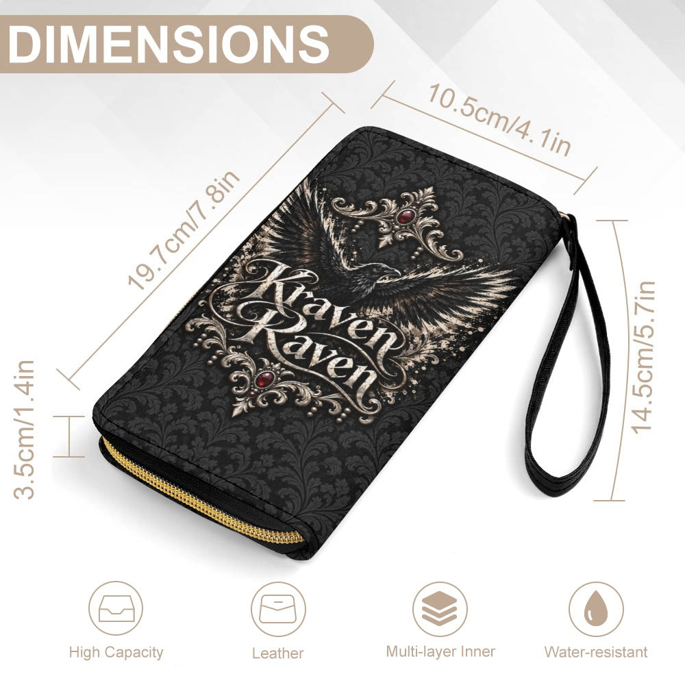 Kraven Raven Signature Gothic Damask Wristlet Wallet