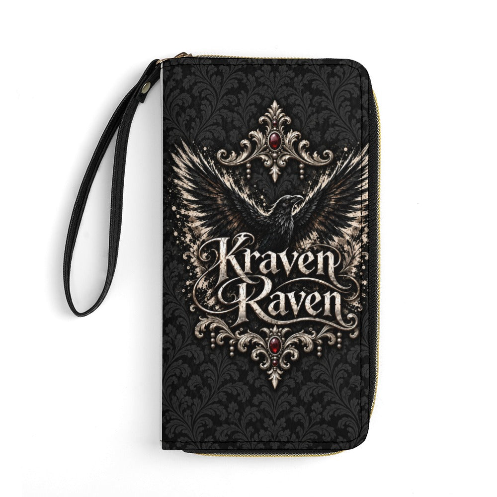 Kraven Raven Signature Gothic Damask Wristlet Wallet