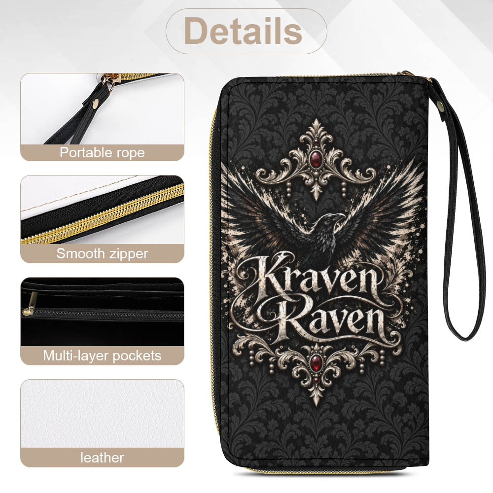 Kraven Raven Signature Gothic Damask Wristlet Wallet