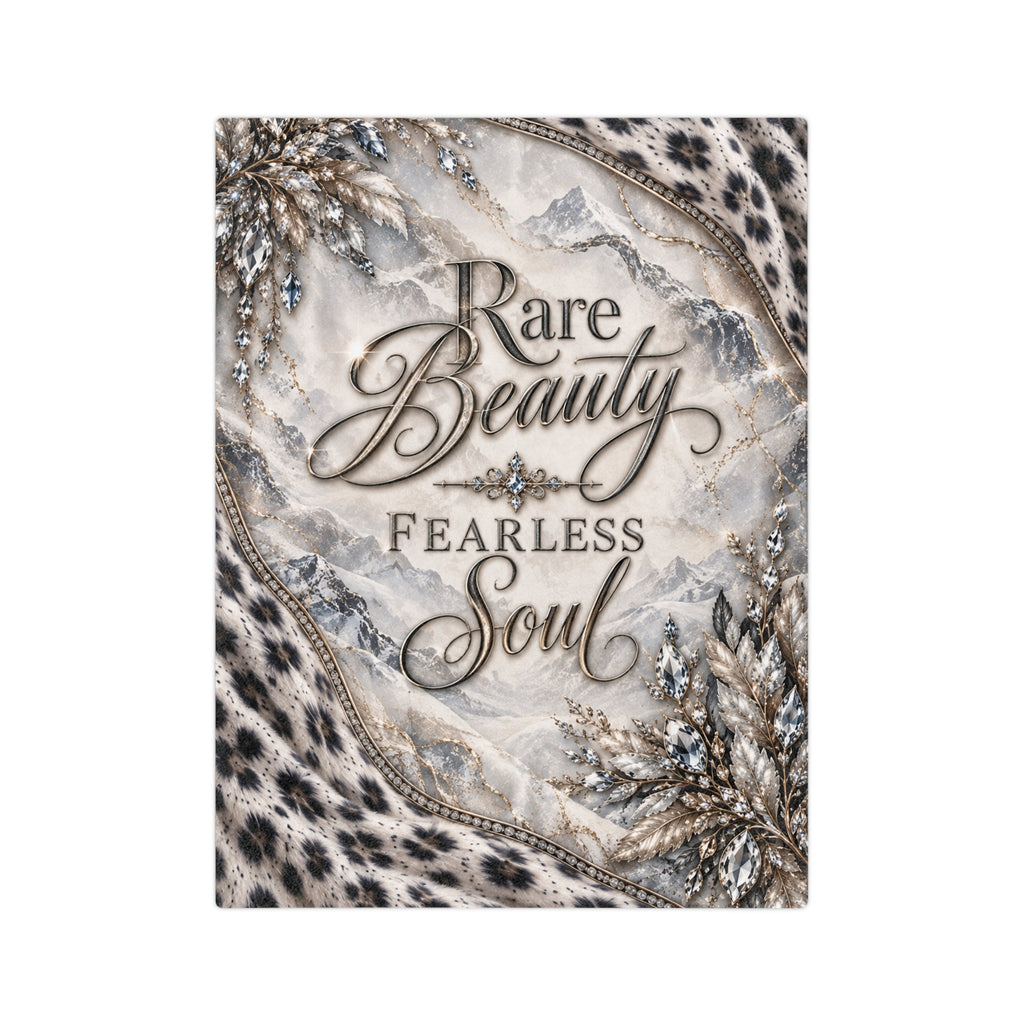 Snow Leopard™ Velveteen Plush Blanket – Rare Beauty. Fearless Soul.