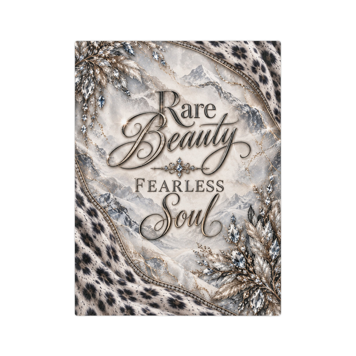 Snow Leopard™ Velveteen Plush Blanket – Rare Beauty. Fearless Soul.