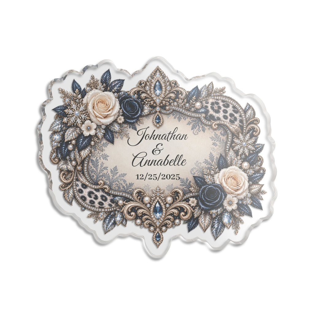 Personalized Snow Leopard Wedding Keepsake | Snow Leopard Wedding Collection | Kraven Raven Designs
