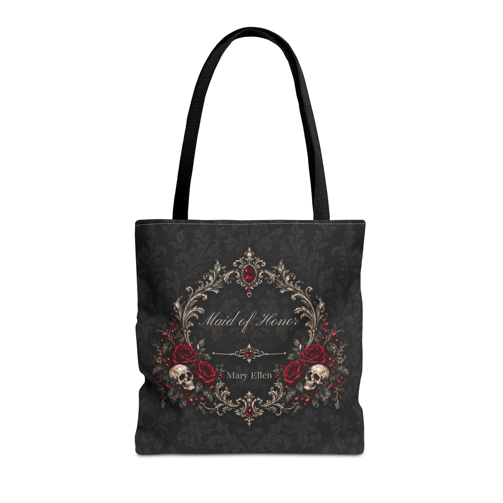 Elegant Gothic Personalized Bridal Party Tote – 16″ × 16″