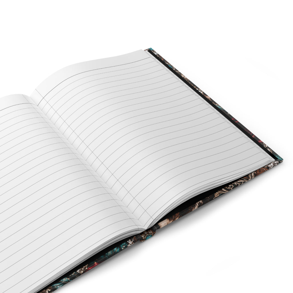 Dust & Diamonds Hardcover Journal — “Beautifully Wild & Made to Shine” Western Cowhide Lined Notebook
