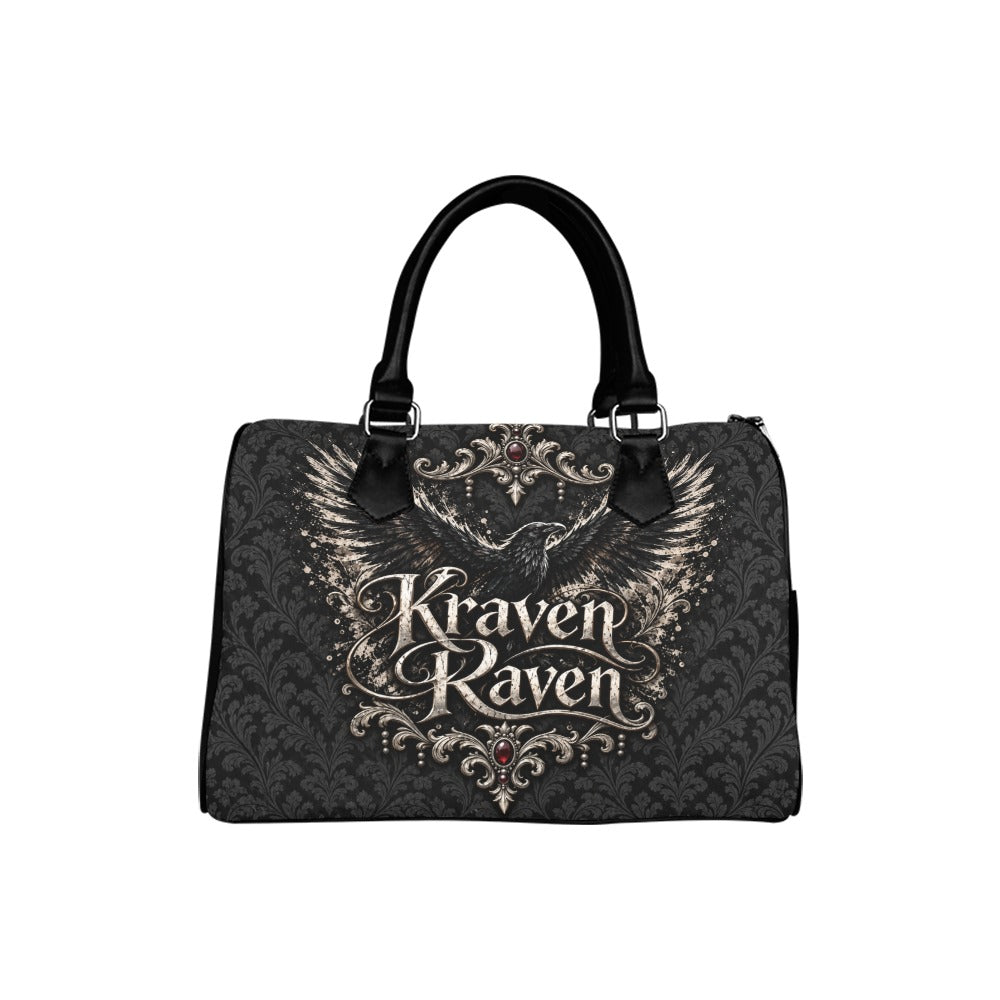 Kraven Raven Signature Gothic Damask Handbag