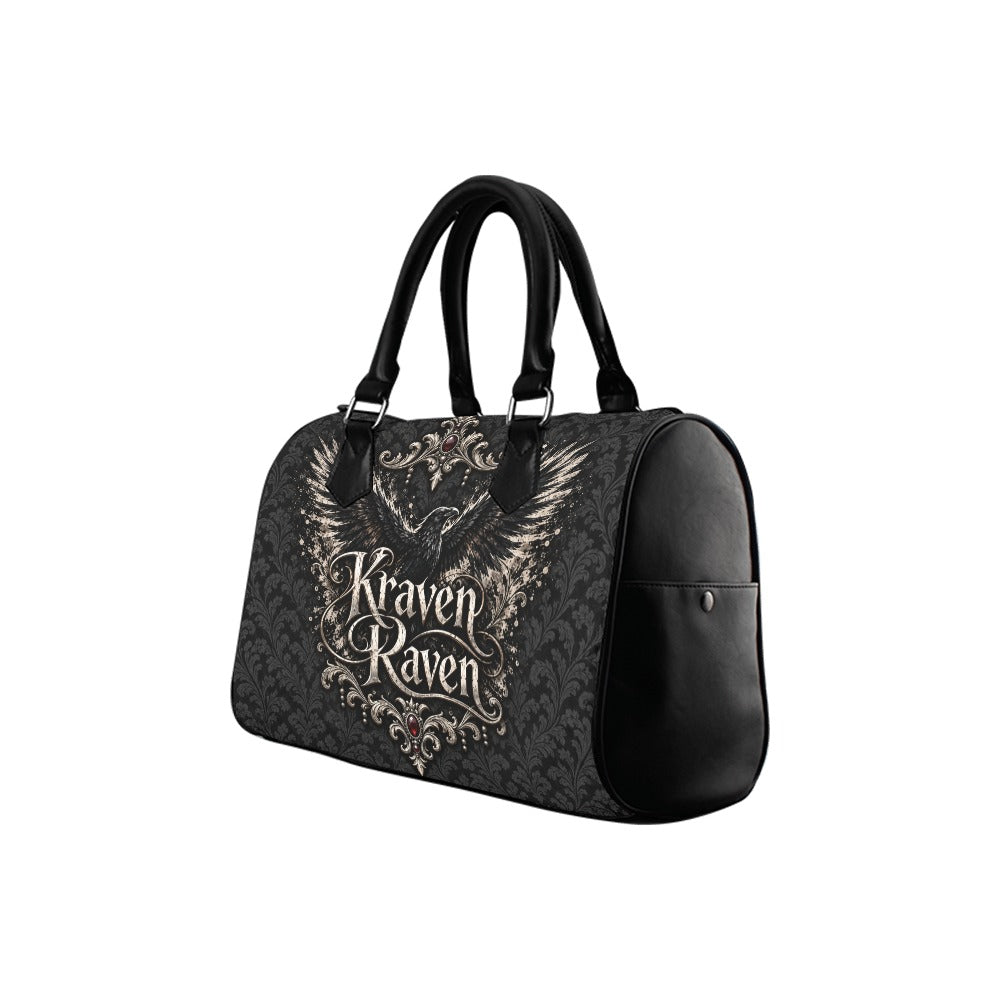 Kraven Raven Signature Gothic Damask Handbag