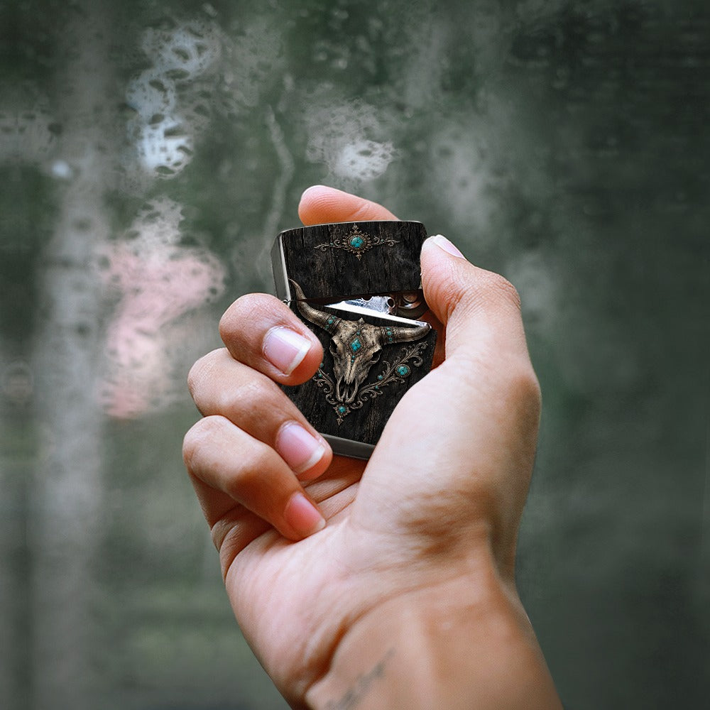 Dust & Diamonds Longhorn & Turquoise Lighter Case