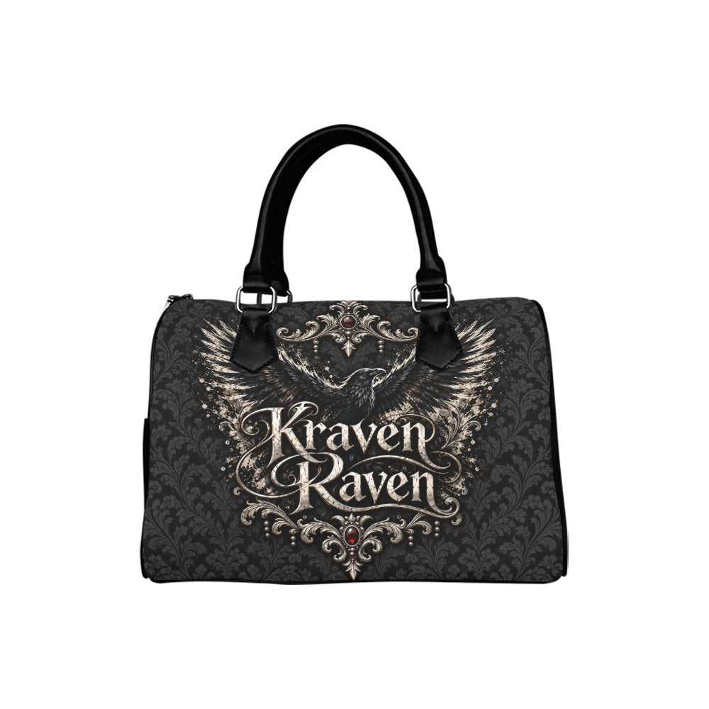 Kraven Raven Signature Gothic Damask Handbag
