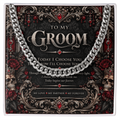 To My Groom Cuban Link Necklace – Elegant Gothic Wedding Collection | Romantic Groom Gift