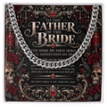 To the Father of the Bride Cuban Link Necklace – Elegant Gothic Wedding Collection | Wedding Day Gift for Dad