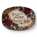 Beautifully Fierce Elegantly Wild 10" × 14" Serving Platter – Wildly in Love Collection | Kraven Raven Designs