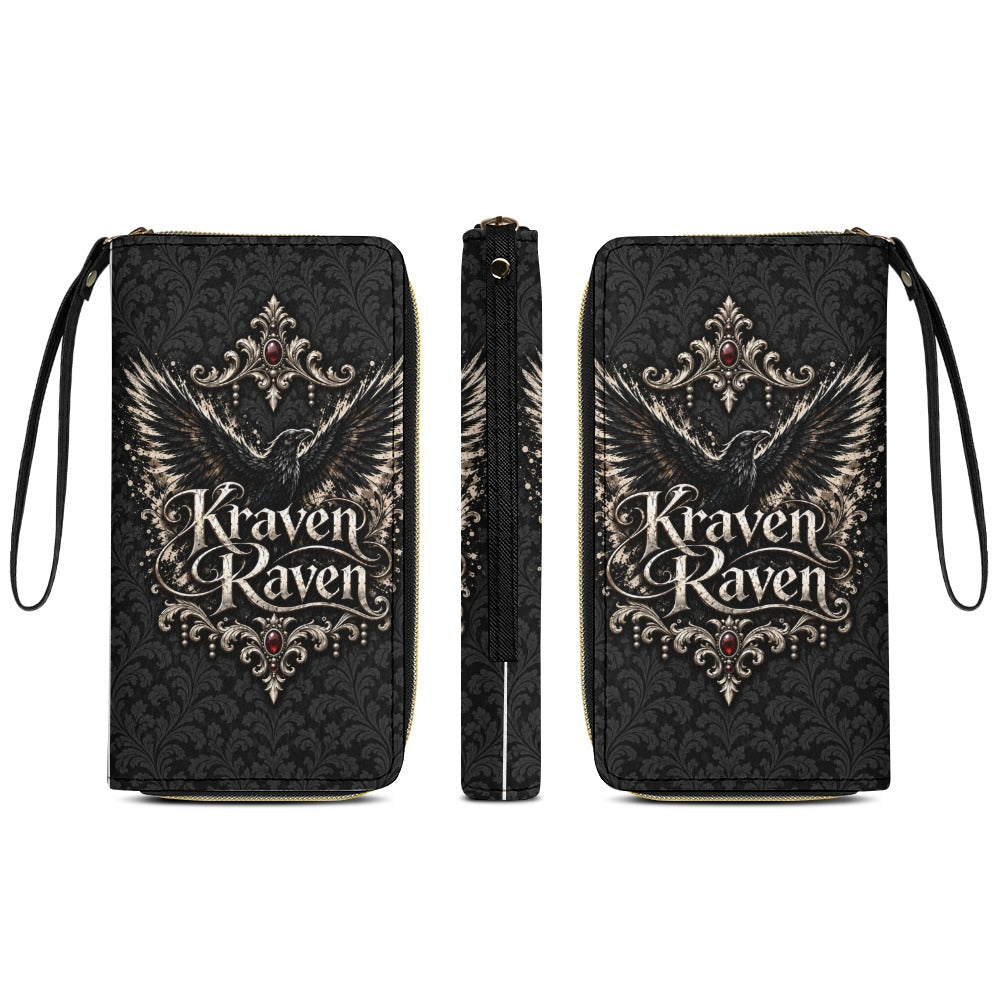 Kraven Raven Signature Gothic Damask Wristlet Wallet